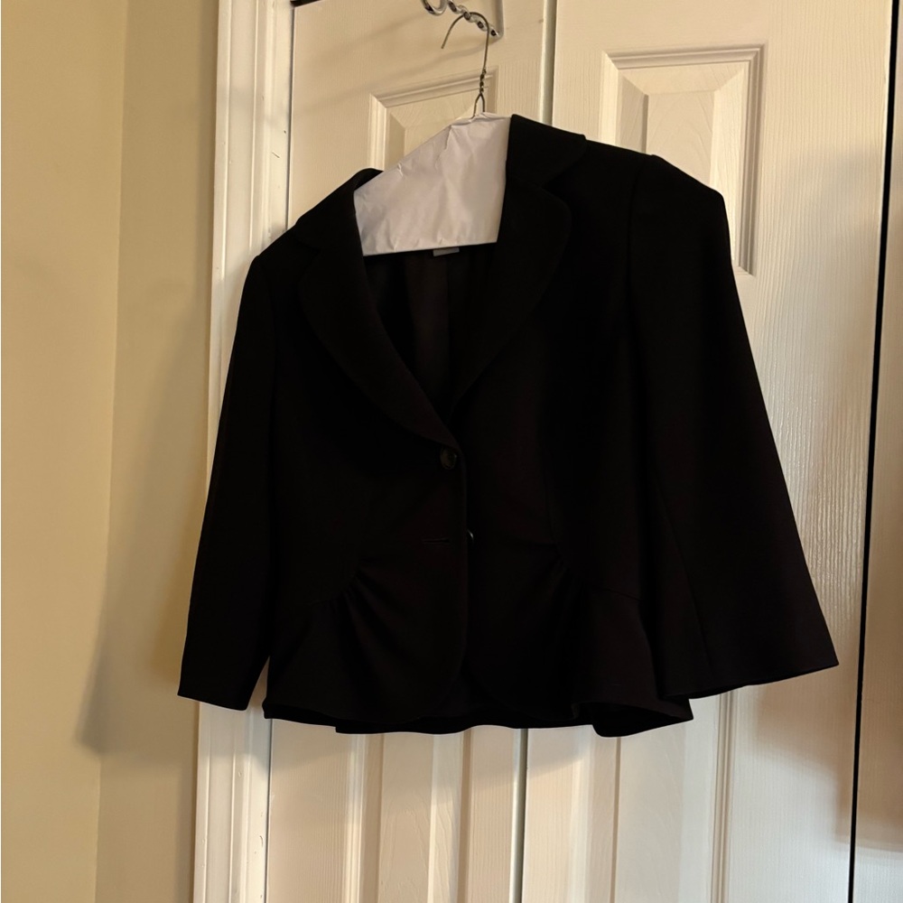 Black jacket with ruffle